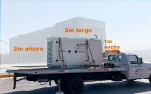 medidas de un generador de luz para renta